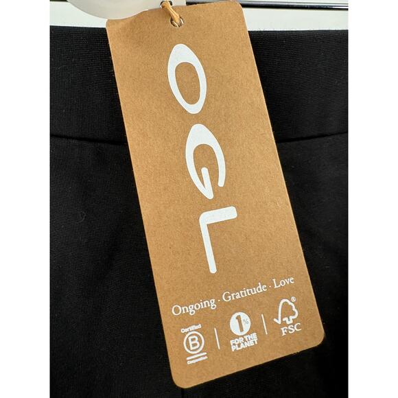 OGL Pants Size S Black Ponte-De-Roma Drapey Bamboo Ponte Mid Rise Wide Leg - Picture 3 of 14